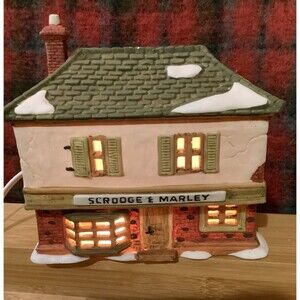 Dept 56 Scrooge & Marley Counting House 1986 Dickens Village Series Heritage